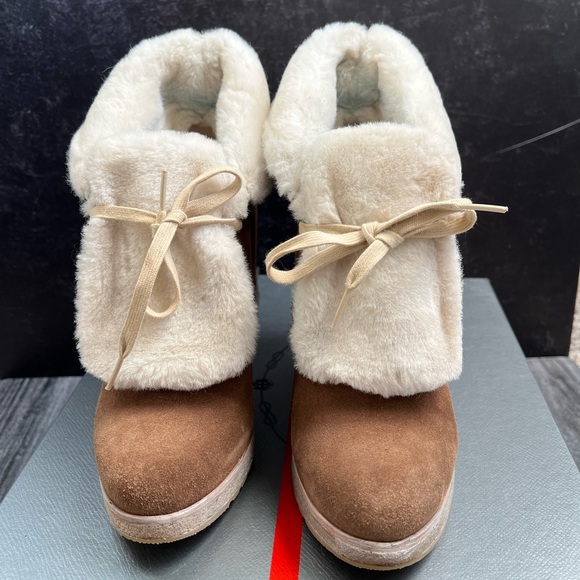Prada Booties Shearling Booties Size 38 Calzature Donna - Picture 13 of 16